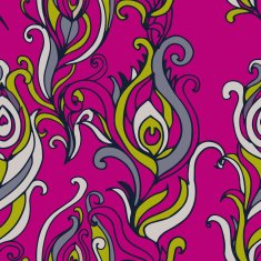 Beautiful vector seamless pattern with peacock feathers