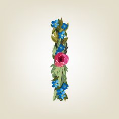 letter Flower alphabet Colorful font Lowercase N22