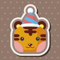 animal tiger cartoon theme elements N29