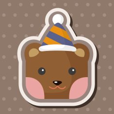 animal bear cartoon theme elements N26