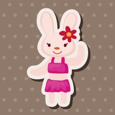 animal summer cartoon theme elements N49