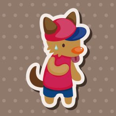 animal summer cartoon theme elements N56