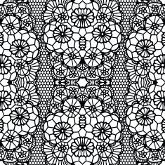 Lace seamless pattern with flowers N245