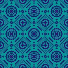 Seamless vector pattern in blue on a light background