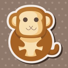 animal monkey cartoon theme elements N29