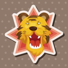 animal tiger cartoon theme elements N31