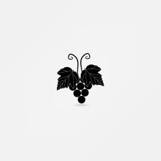 Black silhouette of grapes N2