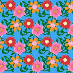 Seamless color pattern with flowers
