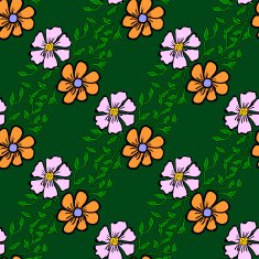 Seamless color pattern with flowers N5