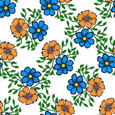 Seamless color pattern with flowers N7