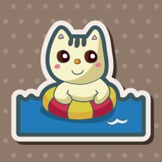 animal summer cartoon theme elements N63