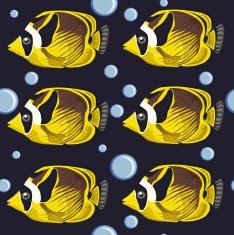 seamless pattern tropical fish N2