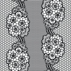 Lace seamless pattern with flowers N247