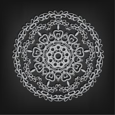 Vector vintage circle pattern in Victorian style Ornate element N11