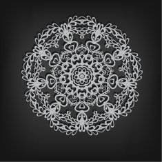 Vector vintage circle pattern in Victorian style Ornate element N12