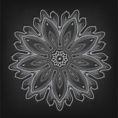 Vector vintage circle pattern in Victorian style Ornate element N13