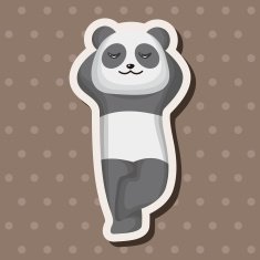 animal panda cartoon theme elements N22