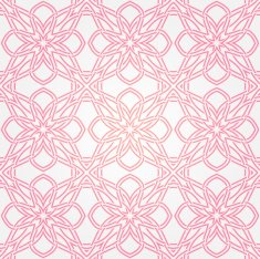 Seamless abstract white pattern with pink fancy ornament N2