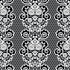 Lace seamless pattern with flowers N249