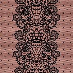 Lace seamless pattern with flowers N250