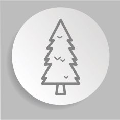 Christmas tree icon modern outline design N2