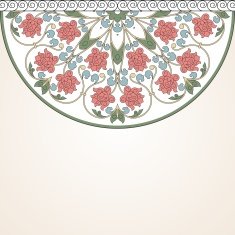 Floral oriental pattern in vintage style N16