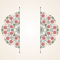 Floral oriental pattern in vintage style N18
