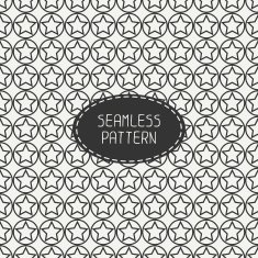 Geometric seamless pattern with stars Wrapping paper Tiling Vector illustration