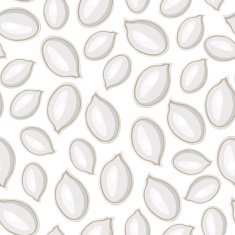 White pumpkins seeds pattern seamless