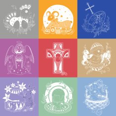Set of Easter illustrations