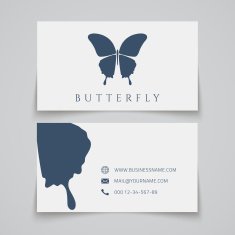 Bussiness card template Butterfly logo