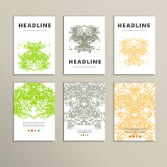Set complex creative color pattern Vector eps10