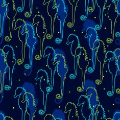 pattern with seahorses