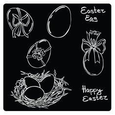 vector illustration silhouettes of Easter-1