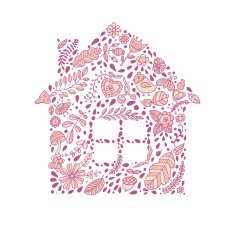 House shaped vector pattern