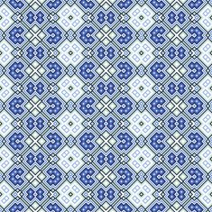Seamless geometric pattern in blue and green N2
