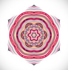 Colorful ornament snowflake N2