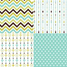 Set of seamless geometric patterns N33