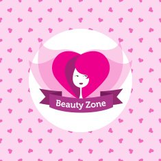 Vector wine shop or bar logo design with hearts seamless N2