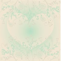 Cute vector background with vintage hearts