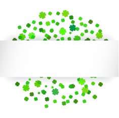 Vector illustration glittering confetti green celebration background