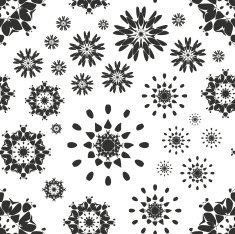 Seamless pattern with abstract flowers Repeating modern stylish geometric background N11