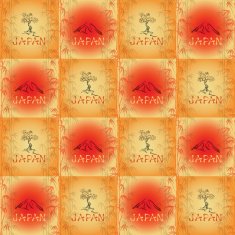 Abstract seamless background with Japan symbols