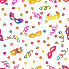 seamless pattern with carnival masks N7