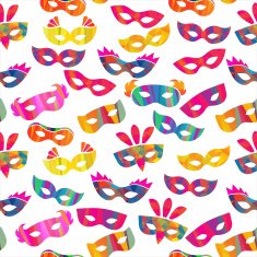 seamless pattern with carnival masks N8