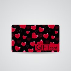 Abstract Beautiful Heart Gift Card Design Vector Illustration
