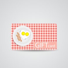 Abstract Beautiful Breakfast Gift Card Design Vector Illustrati N3