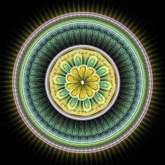 Stylized flower ornament
