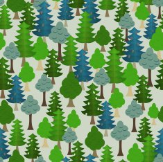 Seamless forest pattern Cartoon tree