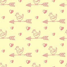 Arrow bird pattern love handpainted